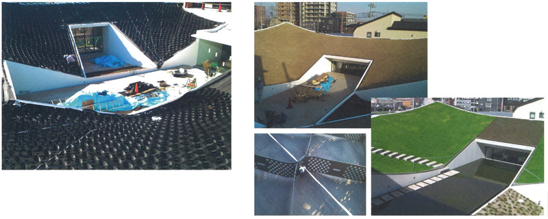 建築物屋根の緑化工法